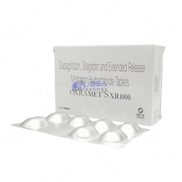 [포시가정] 옥스라메트S XR 1000 (Dapagliflozin 10mg + Sitagliptin 100mg + Metformin 1000mg)