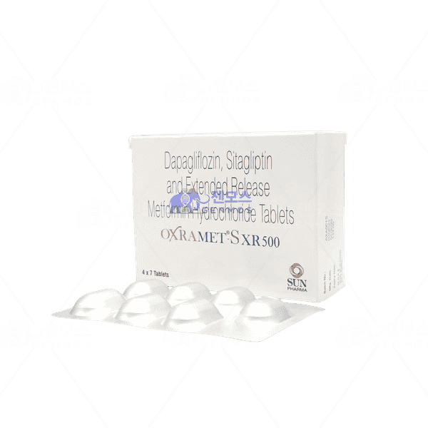 [포시가정] 옥스라메트 S XR 500 (Dapagliflozin 10mg + Sitagliptin 100mg + Metformin 500mg)