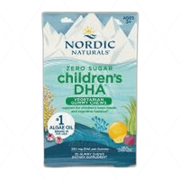 [[Nordic Naturals]] 제로 슈가 칠드런 DHA 250 mg 베지테리안 구미 츄 그레이트 패션 후르츠 레몬 맛, 30 구미 츄
