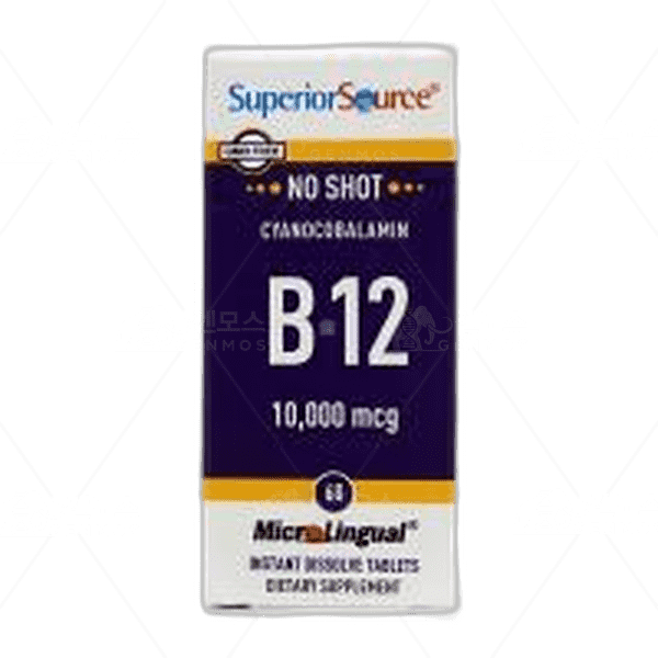 [[Superior Source]] 클리어런스 - 시아노코발라민 B-12 10000 mcg, 60 인스턴트 디졸브 타블렛