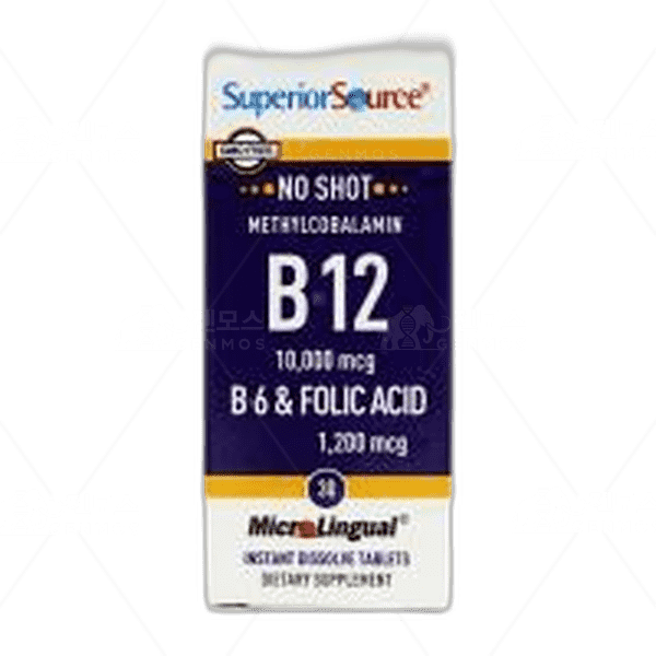 [[Superior Source]] 클리어런스 - 메틸코발라민 B-12 10000 mcg 위드 B6 & 엽산, 30 인스턴트 디졸브 타블렛