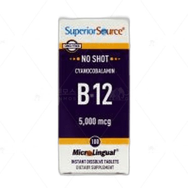 [[Superior Source]] 클리어런스 - 노 샷 시아노코발라민 B-12 5000 mcg, 100 인스턴트 디졸브 타블렛