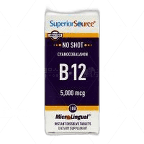 [[Superior Source]] 노 샷 시아노코발라민 B-12 5000 mcg, 100 인스턴트 디졸브 타블렛