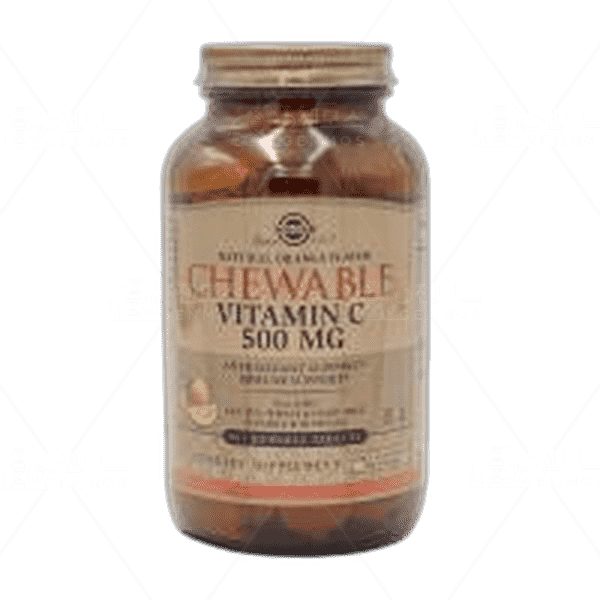[[Solgar]] 츄어블 비타민 C 500 mg 내추럴 오렌지 맛, 90 츄어블 타블렛