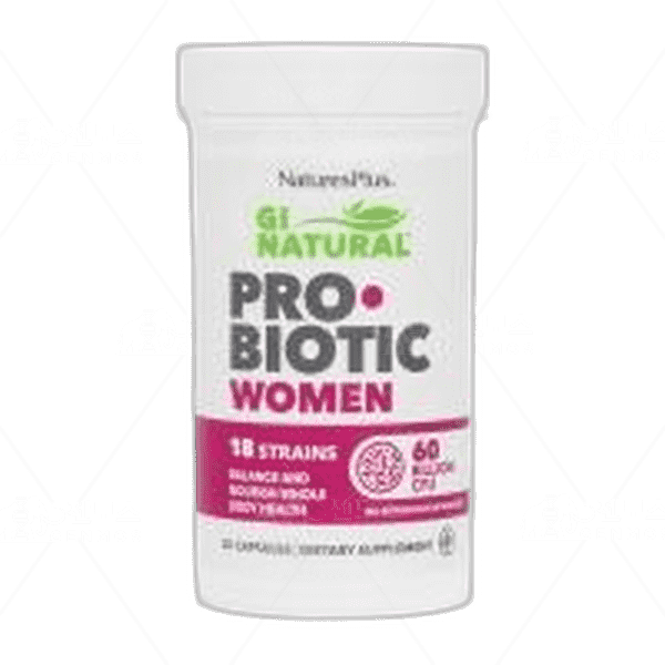[[Natures Plus]] GI 내추럴 유산균 우먼 600억 CFU, 30 캡슐