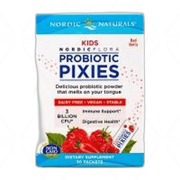 [[Nordic Naturals]] 키즈 노르딕 플로라 유산균 픽시 30억 CFU 라즈베리 맛, 30 패킷