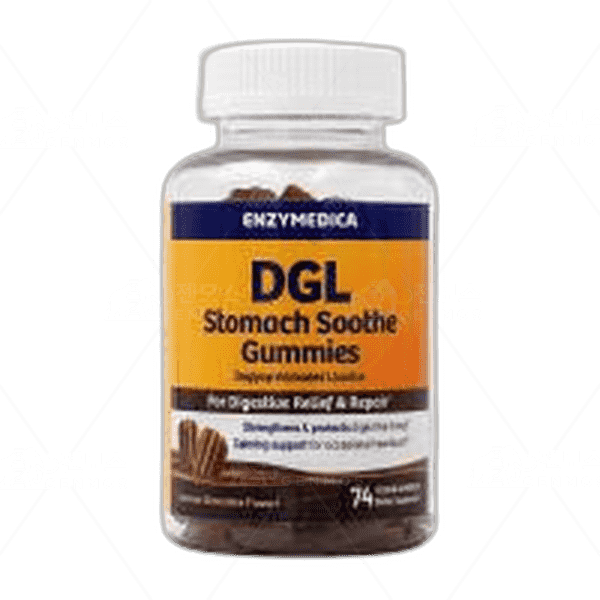 [[Enzymedica]] DGL 스토맥 수드 구미 저먼 초콜릿 맛, 74 비건구미