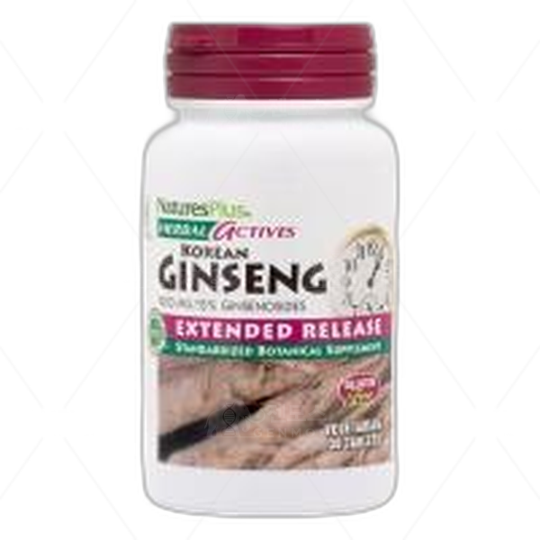 [[Natures Plus]] 허벌 액티브 고려 인삼 1000 mg 엑스텐디드 릴리즈, 30 베지타블렛
