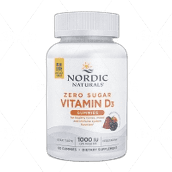 [[Nordic Naturals]] 제로 슈가 비타민 D3 구미 1000 IU 그레이트 와일드 베리 맛, 60 구미