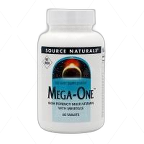 [[Source Naturals]] 메가 원 멀티플 노 아이언, 60 타블렛