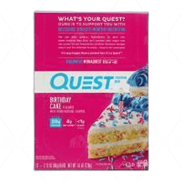 [[Quest Nutrition]] 클리어런스 - 프로틴 바 벌쓰데이 케이크 (12 개입), 1 세트