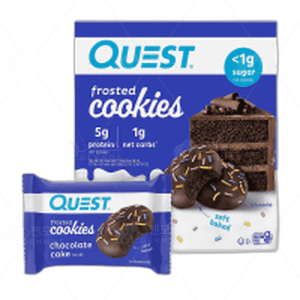 [[Quest Nutrition]] 프로스티드 쿠키 초콜릿 케이크 (8 개입), 1 세트