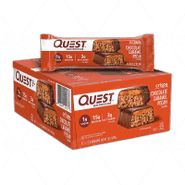 [[Quest Nutrition]] 히어로 프로틴 바 크리스피 초콜릿 카라멜 피칸 (12 개입), 1 세트