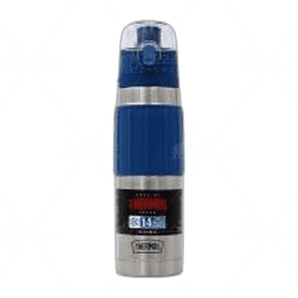 [[Thermos]] 베큠 단열 스테인레스 스틸 더블 월 하이드레이션 보틀 슬레이트 블루, 530 ml