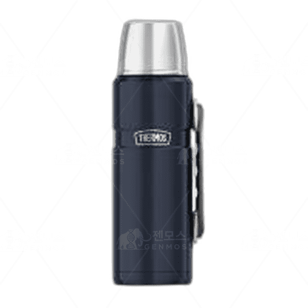 [[Thermos]] 스테인레스 킹 베큠 단열 더블 월 음료 보틀 미드나이트 블루, 1.2 L