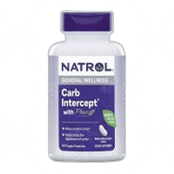 [[Natrol]] 카브 인터셉트 위드 페이즈 2, 60 베지캡슐