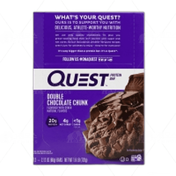 [[Quest Nutrition]] 프로틴 바 더블 초콜릿 청크 (12 개입), 1 세트