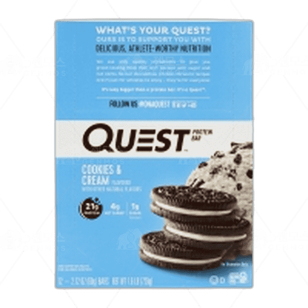 [[Quest Nutrition]] 프로틴 바 쿠키 & 크림 (12 개입), 1 세트