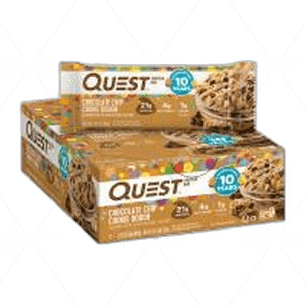 [[Quest Nutrition]] 프로틴 바 초콜릿 칩 쿠키 도우 (12 개입), 1 세트