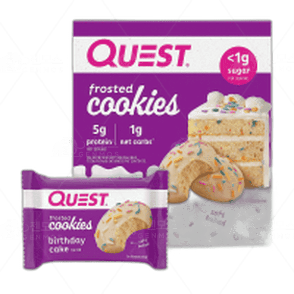 [[Quest Nutrition]] 프로스티드 쿠키 벌쓰데이 케이크 (8 개입), 1 세트