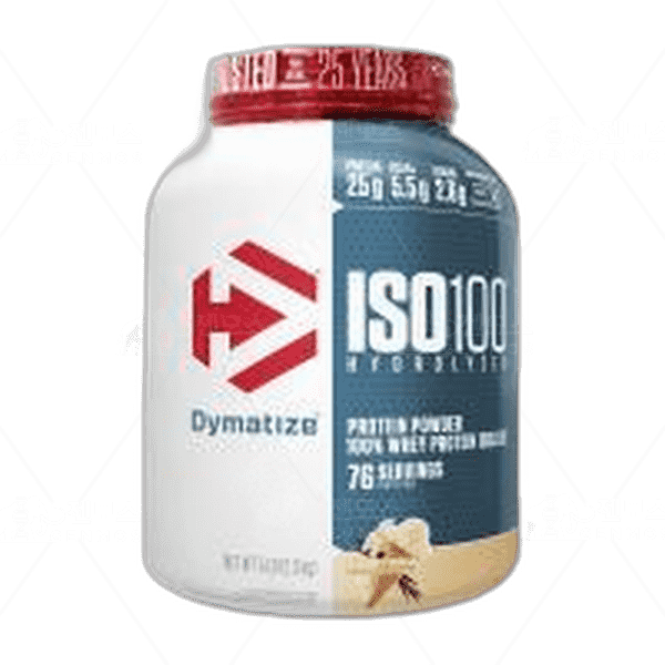 [[Dymatize]] Iso-100 가수분해 프로틴 파우더 100% 웨이 프로틴 아이솔레이트 고메 바닐라 76 서빙, 2.3 kg