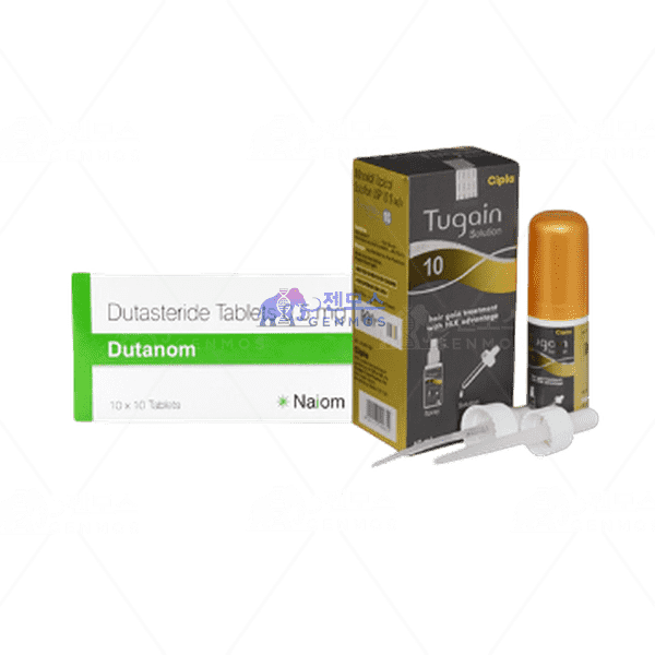 두타놈 + 투게인 10% (두타스테리드 Dutasteride 0.5mg + 미녹시딜 Minoxidil 5%)