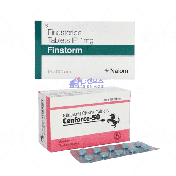 핀스톰 + 센포스 50 ( 피나스테리드 Finasteride 1mg ) + ( 구연산 실데나필 Sildenafil Citrate 50mg )