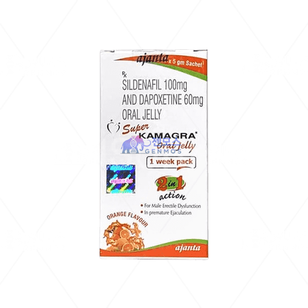 슈퍼카마그라 오랄젤리 (구연산 실데나필 Sildenafil Citrate 100mg + 다폭세틴 Dapoxetine 60mg)